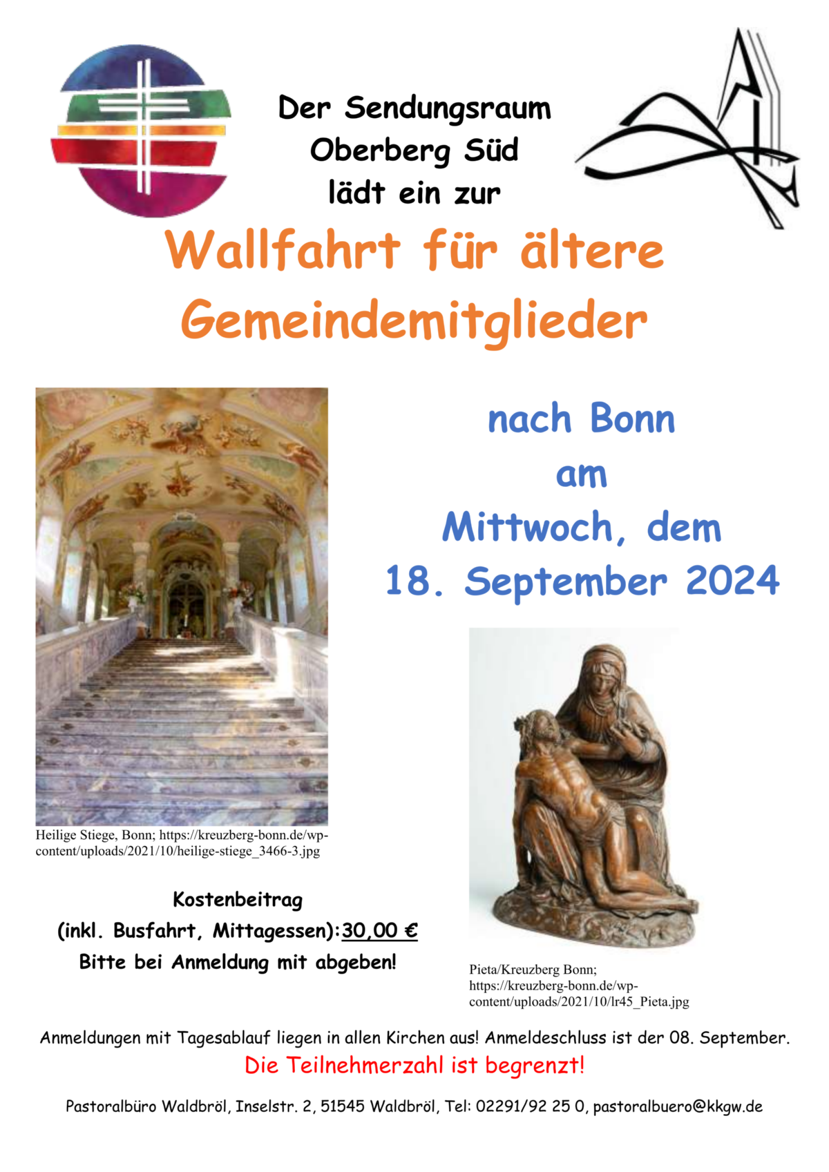 2024 Plakat Seniorenwallfahrt (c) Seelsorgebereich An Bröl und Wiehl